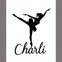 Ballerina Name Print (jpeg file only) 8x10 inch